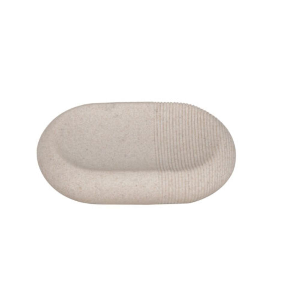 Saboneteira para Bancada de Banheiro Bege Cimento Texturizado Coisas e Coisinhas